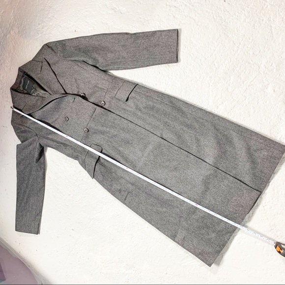 100% Wool Cour Carew Long Trench Coat - Picture 5 of 8